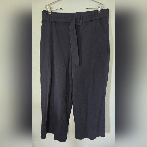 Who What Wear Black Wide Leg Trousers Size 16 - Picture 1 of 6